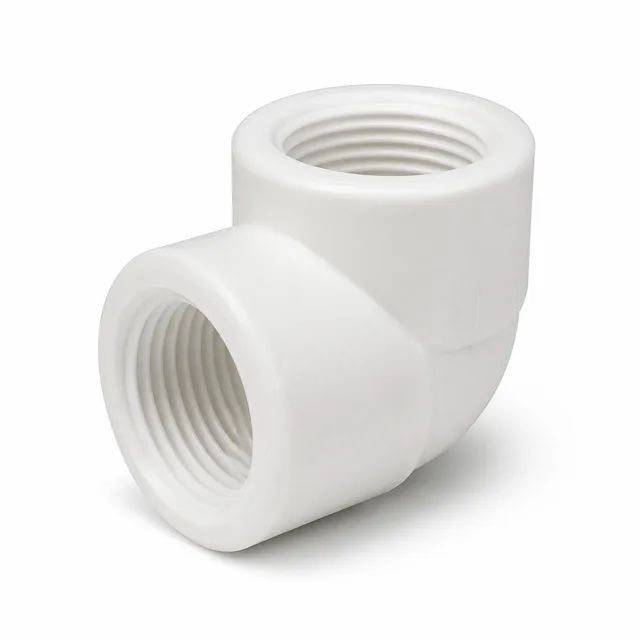 Codo Polipropileno Blanco Roscado