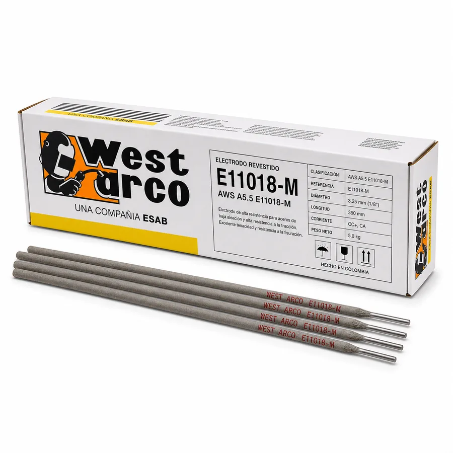 electrodo e11018 m alta resistencia west arco