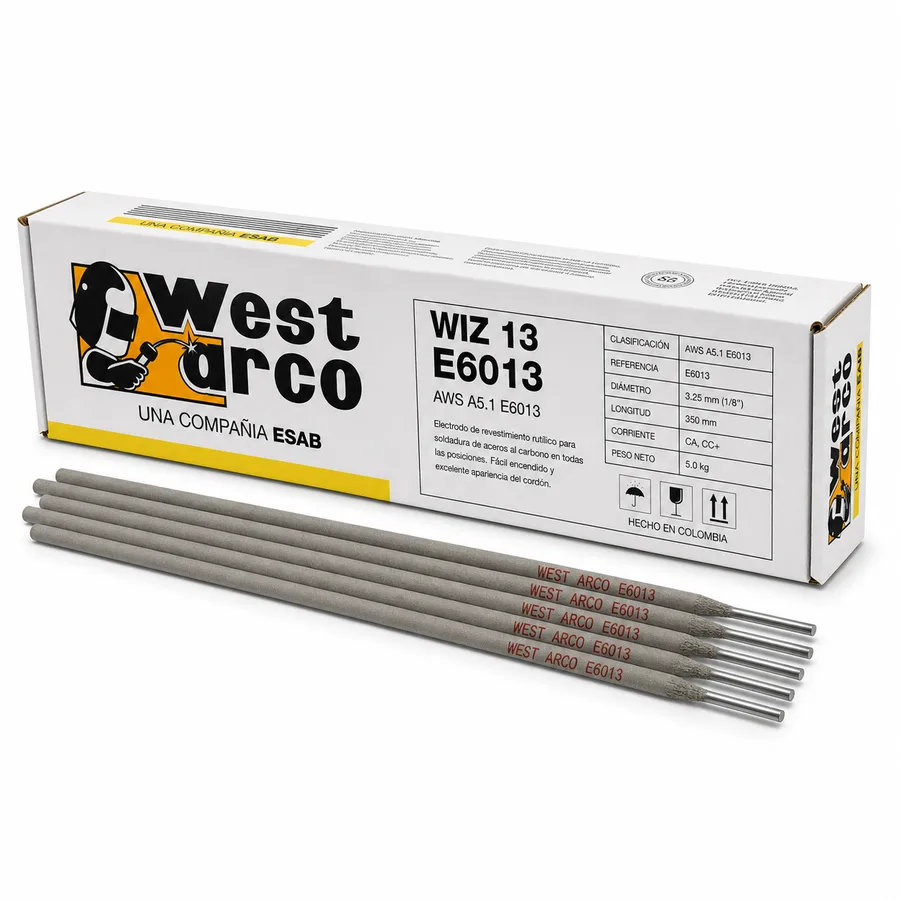 electrodo e6013 acero carbono west arco