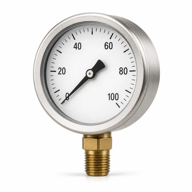 Glycerin-Filled Stainless Steel Pressure Gauge
