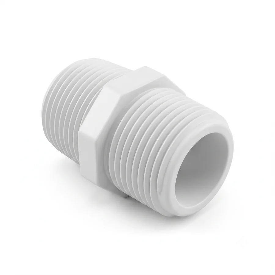 Niple Barril Polipropileno Blanco Roscado