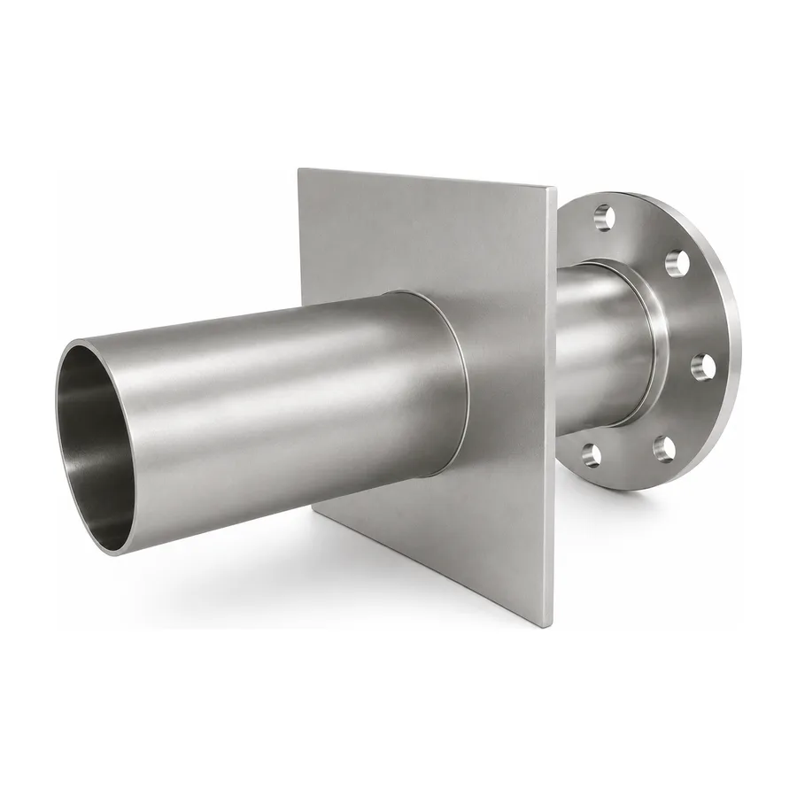 Pasamuro Inoxidable Extremos Brida X Liso