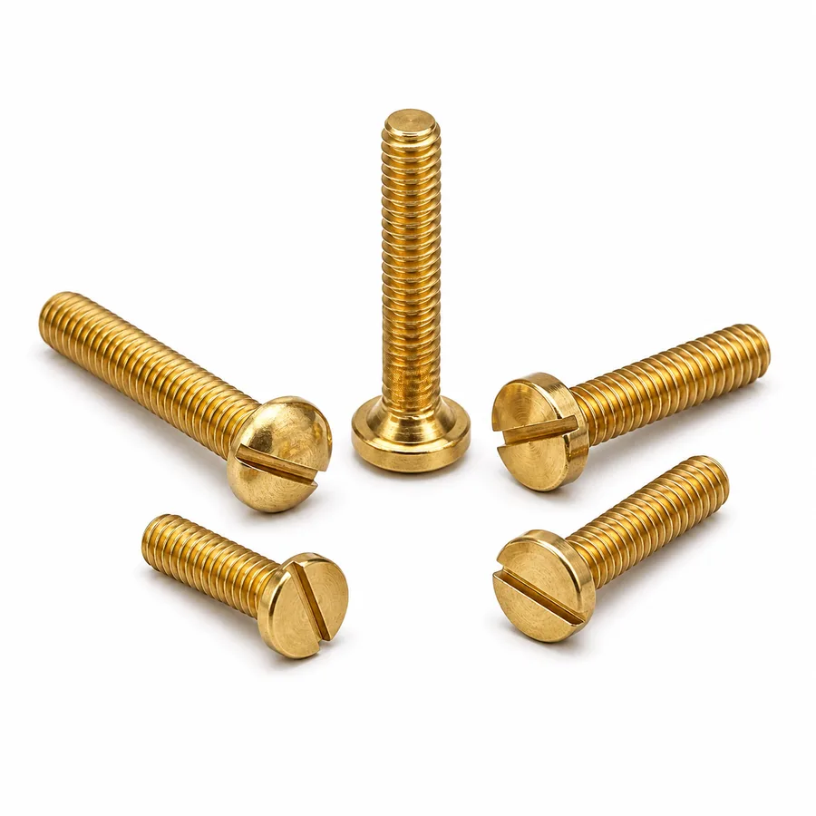 Tornillo Estufa Latón Bronce Cabeza Plana