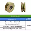 Polea Sin Base De 2" De "V" Con Rodamiento
