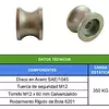 Polea Sin Base De 2" Para Tubo De 1"