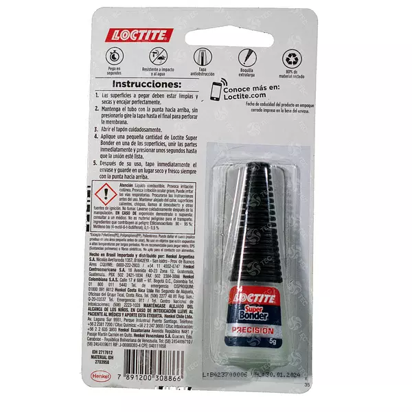 Loctite Super Bonder Precisión- Pegado Duradero Y Exacto