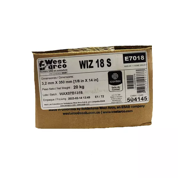 Soldadura 7018 Wiz 18 S
