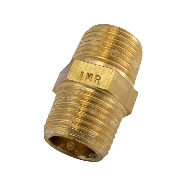 B122 - Niple Hexagonal Bronce