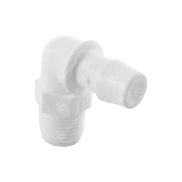 Codo Macho Polipropileno Blanco Para Manguera