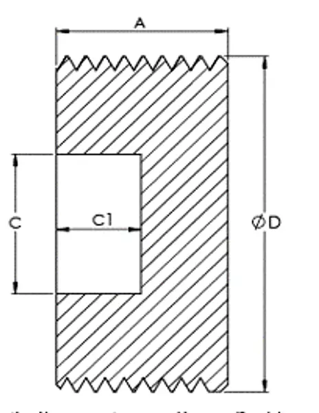 Tapón Cuadrante Interno Galvanizado