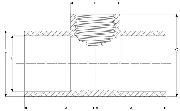Tee Reducida Pvc Presión Soldar