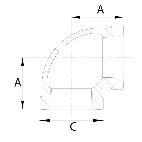 Codo Inoxidable Roscado