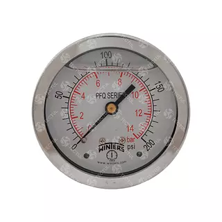 Manómetro Caja Acero Inoxidable 2.5", Conexión Trasera 1/4"